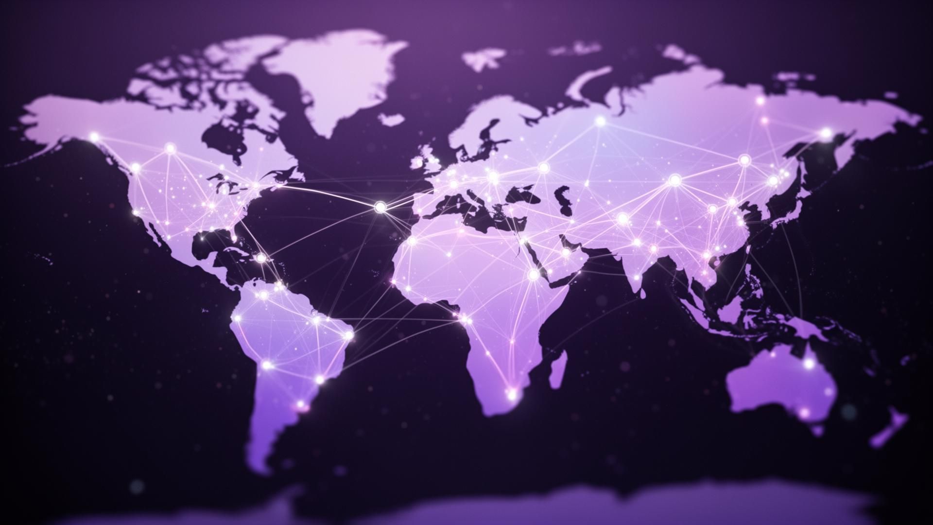Abstract visualization of a global clinical trial site network